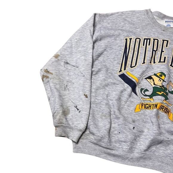Vintage 90s Notre Dame Fighting Irish Sweatshirt XL - Picture 2 of 8